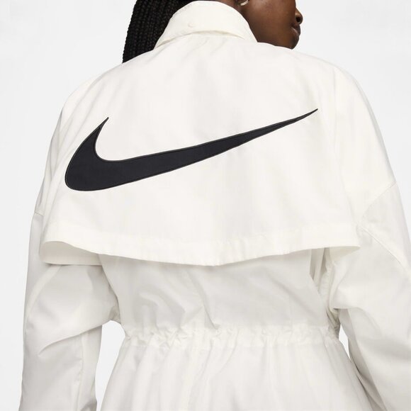 NEW Nike Sportswear Essential Trench Coat White Lightweight Womens L FN2843-133 - Picture 6 of 6
